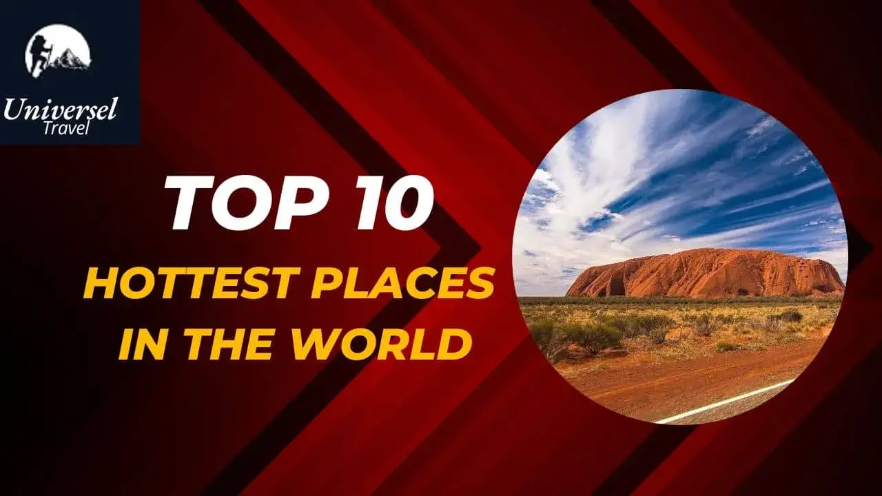 A fiery landscape representing the Top 10 Hottest Places in the World, showcasing scorching deserts, blazing valleys, and extreme heat conditions in these sizzling destinations that will leave you feeling the burn.