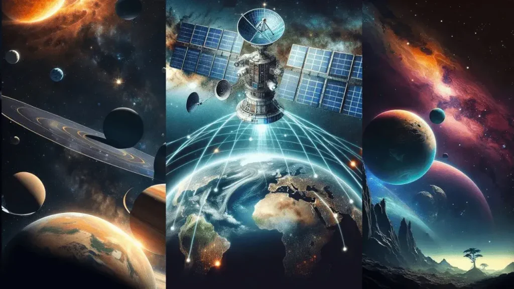 Planets and Satellites Journey into the enigmatic worlds of planets and satellites, where cosmic marvels await discovery, showcasing the beauty and mysteries of celestial bodies in the vast expanse of the universe.